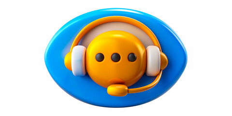 smiley face 3d icon on the phone