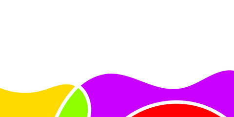 Abstract colorful design with curved shapes