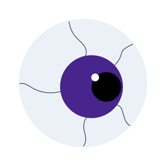 Halloween eye. Human or zombie eye icon. Vector.