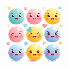 set of funny faces