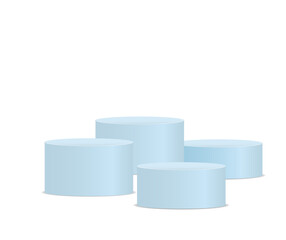 png realistic isolated stage pedestal with stairs circular platform vector showroom white background geometric display event exhibition awards competition object transparent scene table

