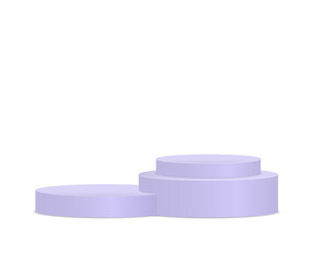 png three-dimensional stage platform with square cylinders isolated on white background realistic vector geometric circular display pedestal event awards competition exhibition transparent

