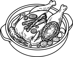 삼계탕일러스트