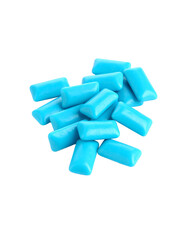 blue bubble gums isolated on transparent background, png