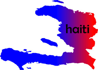 Fototapeta premium Haiti Map and Flag Illustration – Vector Design