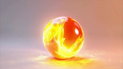 small fireball glowing flame orb 4K Videos - Powered by Adobe