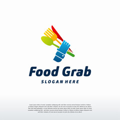 Food Grab Logo designs concept vector, Restaurant logo template