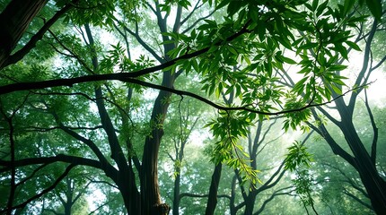Sunlight Through Forest Canopy – Ideal for Eco Brand Visuals, Wellness Posters, Nature Blogs, Meditation Apps, and Environmental Campaigns