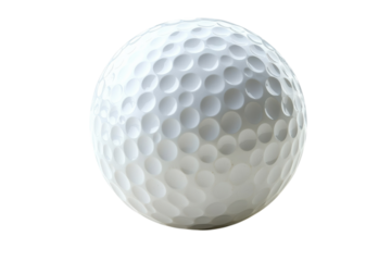 Golf ball vector icon on transparent background Golf sport equipment Golfing course white golf ball golfing equipment