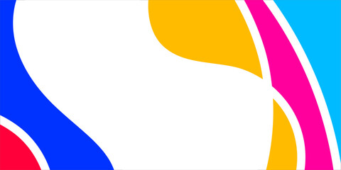 Abstract design with vibrant color curves
