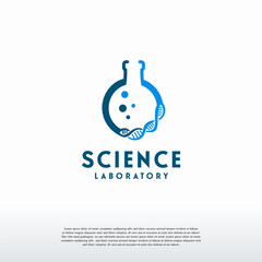 DNA, Genetic lab logo template vector, Science logo symbol