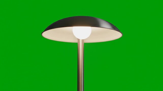 lamp on green background