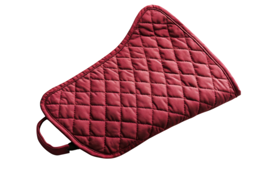 Quilted Red Pot Holder Kitchen Protective Gear Baking Accessories Cooking Essential Heat on transparent background