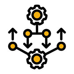 Modular Component Assembly from the Business Automation icon collection (Outline Color Lineal Style)