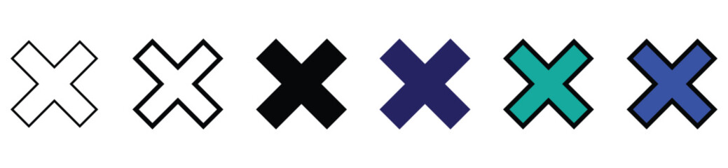  cross, no, x, wrong, vector, set of cross icon, collection of cross icon, stock vector. 