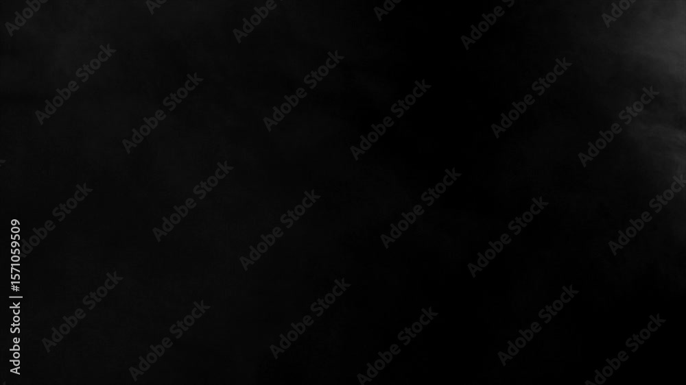 Wall mural extremely subtle, almost static fog wisp sits in upper right corner on black screen. minimalist back