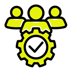 Customer Relationship Management Platform from the Business Automation icon collection (Solid Color Lineal Style)