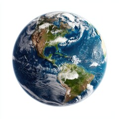 blue planet Earth from space showing North & South America, USA.