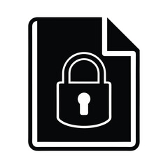 File Lock Icon Vector Illustration