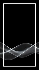 Minimalistic Black and White Frame Featuring Wavy Lines and Textured Background
