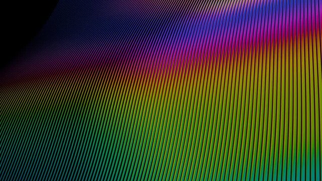 Neon microline gradient in green&ndash;magenta spectrum, seamless loop, 4K.