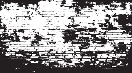 A distressed brick wall with heavy black grunge overlay creating a textured background element