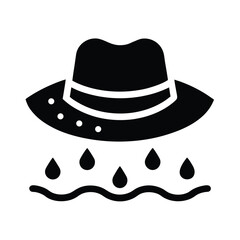 Waterproof Hat Icon Vector Illustration