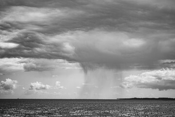 storm clouds over the sea