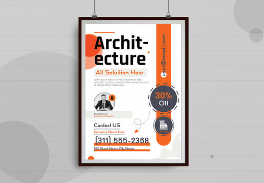 Architectural Service Offer Poster Design