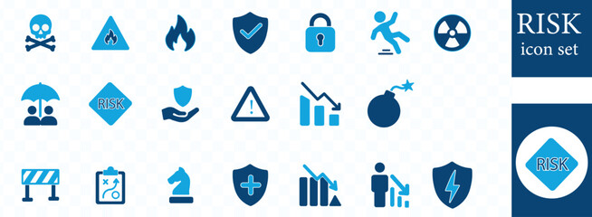 Risk analysis process banner. Containing strategy, plan, assessment, process, control and analysis