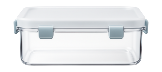 Flat transparent container with a low-profile lid, suitable for organizing and storing papers or craft supplies in a home office.