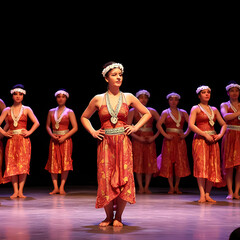 Naklejka premium Live Cultural Performance with Music and Lights