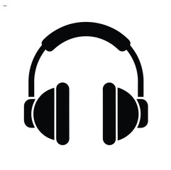 headphones icon on white background