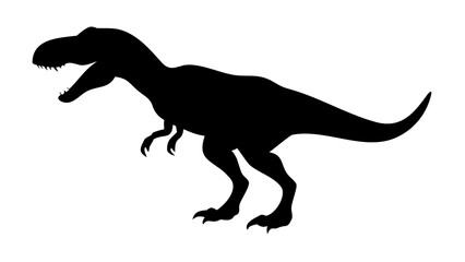 Fototapeta premium Tyrannosaurus Rex Dinosaur Silhouette Vector – T-Rex Prehistoric Clipart