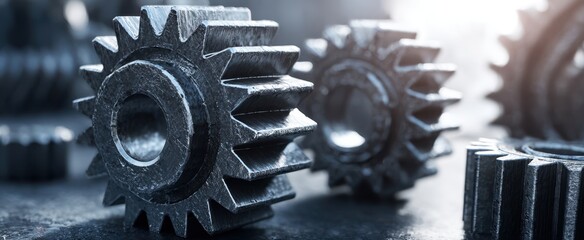 The intricate detail of gears showcasing industrial engineering and technology.