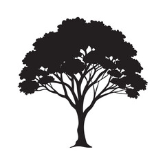 crepe myrtle tree black color icon