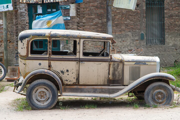 old car in the street