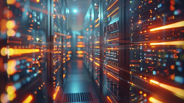 Internet infrastructure concept. Abstract technology background. 3D rendering.