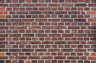 texture of old red bricks wall background	
