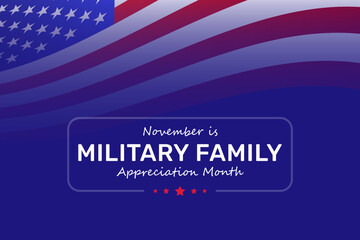 Military Family Appreciation Month Poster and Card Design for November