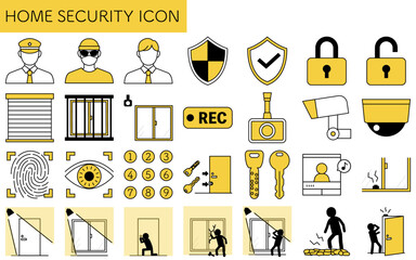 Prevention of crime and Home Security, Icons