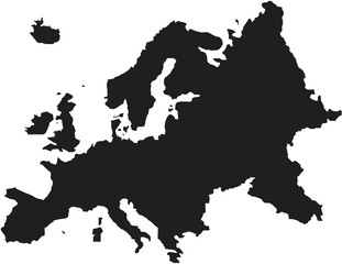 Vector Map of the European Continent