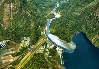 Milford Sound Airport, South Island, New Zealand, Oceania.