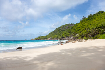 Capucins Beach, Island Mahe, Republic of Seychelles.