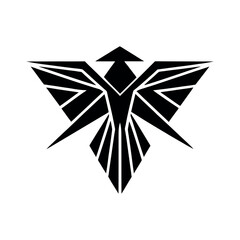 Geometric Eagle Logo with White Background