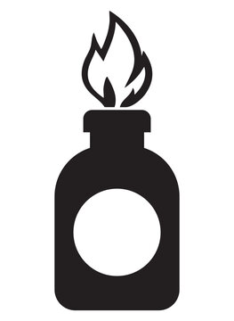 black burning flame laboratory burner clip art preview
