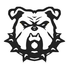 vector image of a bulldog face 