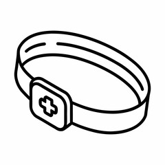 Icon of a smartwatch showing heart rate