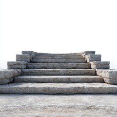 Stone staircase emphasizing ancient architecture, showcasing solid construction representing stability, permanence, and a pathway towards future achievements