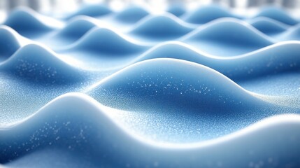 Obraz premium Frozen snow waves, winter landscape, close-up, soft light